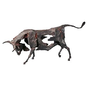 Bronzeskulptur "Stier" (1995) von Dieter Finke
