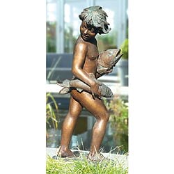 Sfoglia le opere d'arte Scultura da giardino in bronzo "Ladro di pesci" di Erwin A. Schinzel