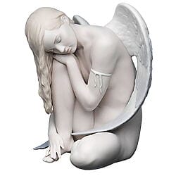 Porzellanskulptur "Sitzender Engel" von Lladró