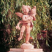 Engelfigur "Angelo" - Putte von Verrocchio aus Impruneta-Terracotta
