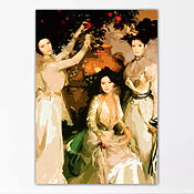 "Charmed. Prue, Piper, Phoebe" (2024) - Digitale Kunst von BAST als Giclée-Print auf Leinwand