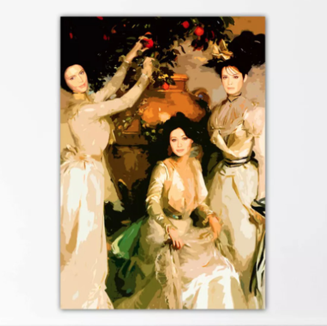 &quot;Charmed. Prue, Piper, Phoebe&quot; (2024) - Digital Art of Bast as Giclée print on canvas