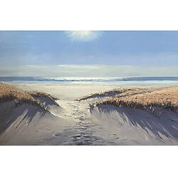 Ölmalerei "Strandzugang im Gegenlicht" (2024) von Stefan Dobritz