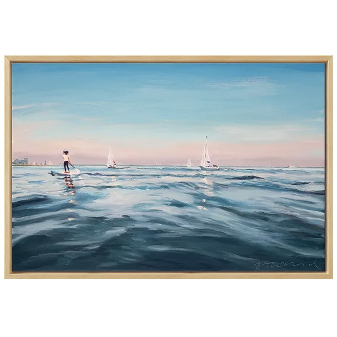 Maritime painting &quot;Auf der Wasser&quot; (2021) by Susanne Wind