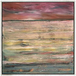 Abstrakte Acrylmalerei "Afterglow" (2023) von Carmen Lütkehaus
