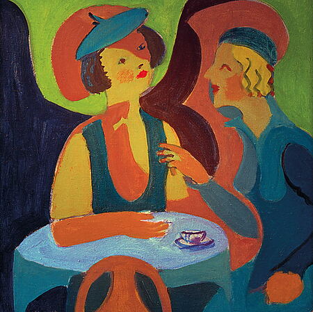 "Zwei Damen im Café" von Ernst Ludwig Kirchner (limitierte Reproduktion)