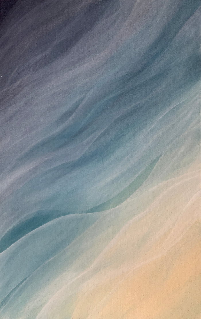 Abstract acrylic painting &quot;Serenity&quot; (2023) by Tatiana Malinovscaia
