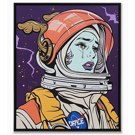 Pop-Art „Space Cadet“ (2025) von Street-Artist D*Face, limitierter Siebdruck