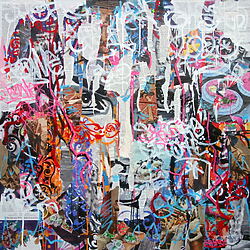 Urban Art Collage "Shoreditch Wall Face 02" (2020) von Tomasz Brynowski