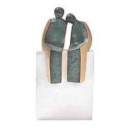 Liebesskulptur „Junges Glück" von Luise Kött-Gärtner, Bronze + Steinguss