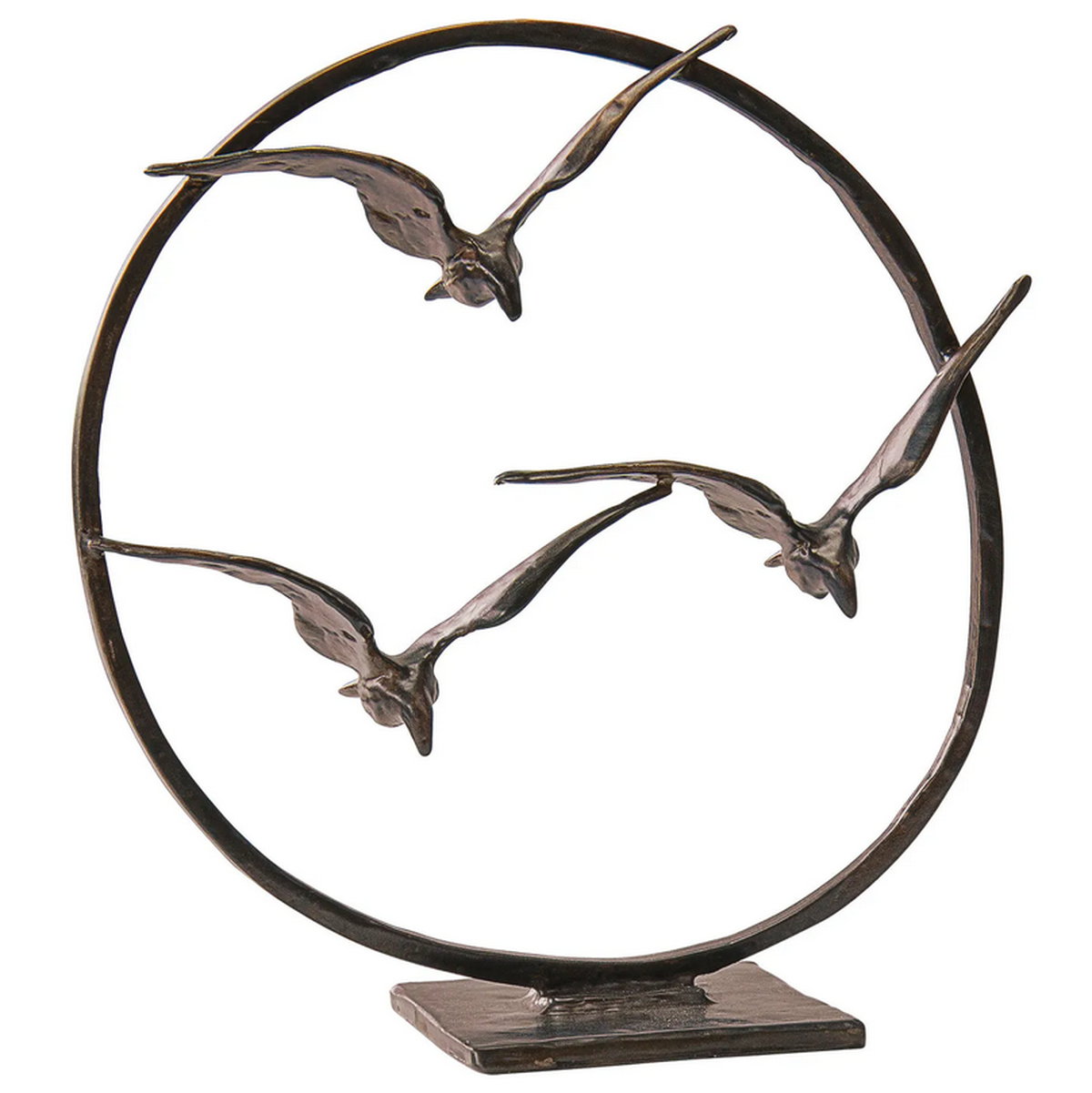 Conceptual sculpture &quot;Freedom&quot; by Gerard, bronzed metal casting