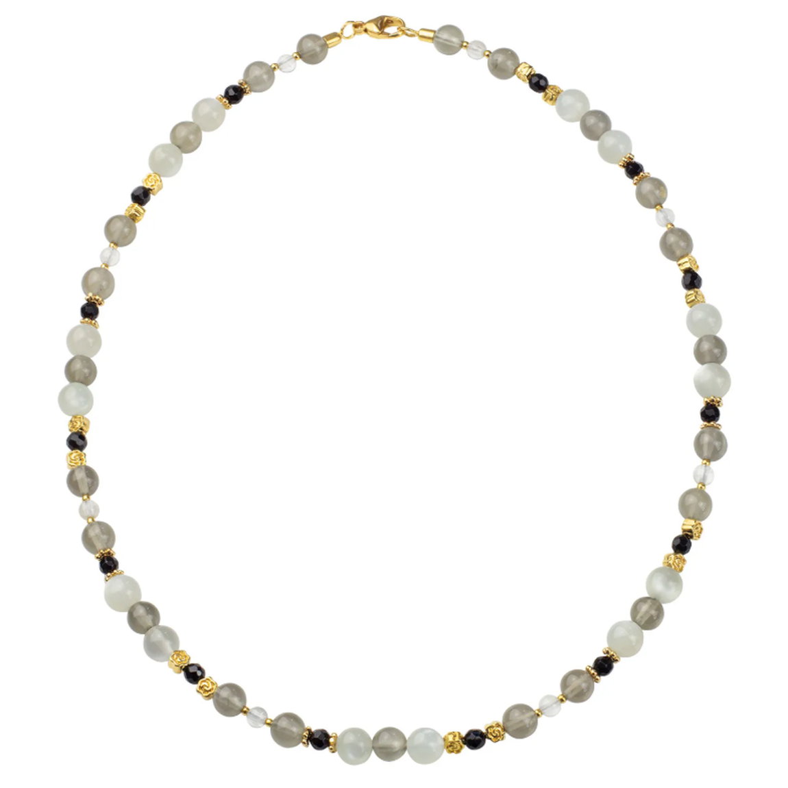 Collier &quot;Bright Moon&quot; par Ray Alba - Mondstein et 925 Sterling Silver