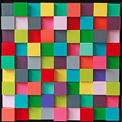 Abstrakte Wandskulptur von Michael Pfannschmidt, Acryl auf Holz