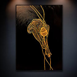 Acrylmalerei "Energy XIX – Descent into Light" (2021) von Juca Maximo