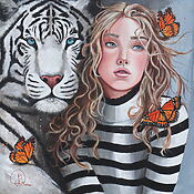 Symbolhafte Acrylmalerei „Rêverie du Bengale“ (2024) von Nathalie Roure