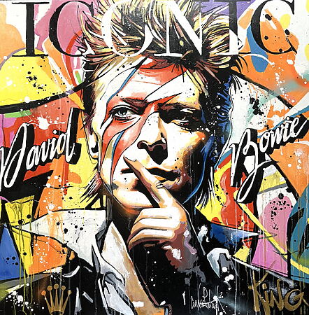 Pop Art "David Bowie, l'icône pop" (2025) von Patrick Cornée
