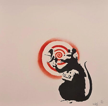 Banksy "Radar Rat" (2004), limitierter Siebdruck
