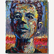 Oil painting “Portrait without title” (2025) by David Padworny, Expressionism, Folk Art
