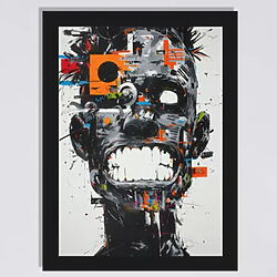 Urban-Art Acrylmalerei „Stress Day IV“ (2025) von Kosta Morr