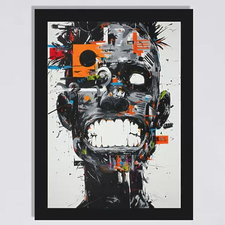 Urban-Art Acrylmalerei „Stress Day IV“ (2025) von Kosta Morr