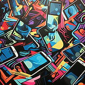 Pop-Art Acrylgemälde „Abstraction XXXVIII“ (2025) von Kosta Morr ashampoo_snap_2025.08.29_14h22m13s_020-5fa7fe57