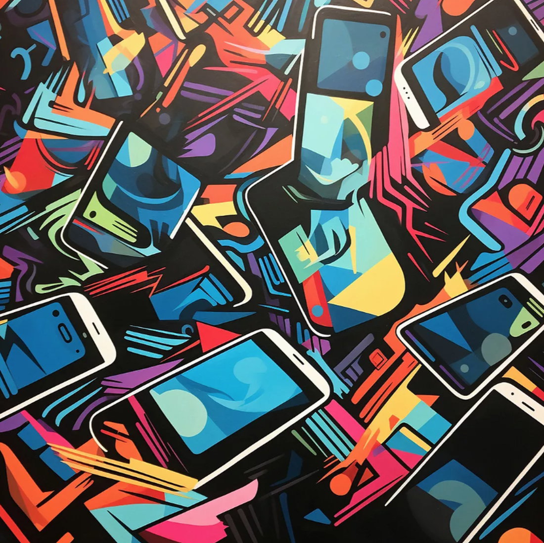 Pop-Art Acrylgemälde „Abstraction XXXVIII“ (2025) von Kosta Morr