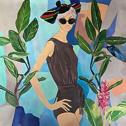 Acrylic painting “Vacanze a Capri” (2025) by Artemisia