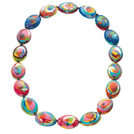 Come i gioielli fatti a mano raccontano storie emozionanti. Regali creativi contentview Collana fatta a mano "Joy" realizzata con perle di resina lucidate