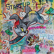 Street-Art Gemälde "Escape the System" (2025) von Kristin Kossi