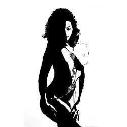 Peinture acrylique noir et blanc « Noir et Blanc 12 » de Simona Tsvetkova