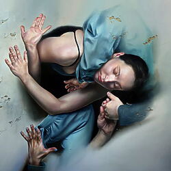 Photorealistic painting &quot;Dream&quot; (2023) by Duhaj Peter, oil on canvas