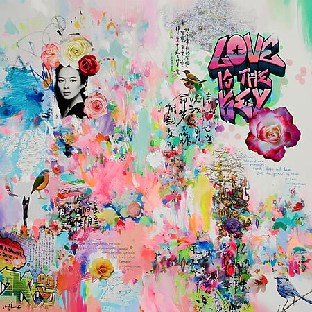 Digital Art Gemälde „Love is the key" (2025) von Xiaoyang Galas, Giclée Fine Art Print