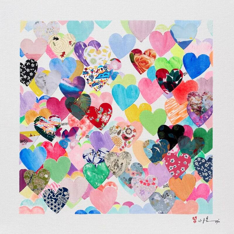 Acrylgemälde „Love will save nature" (2022) von Xiaoyang Galas