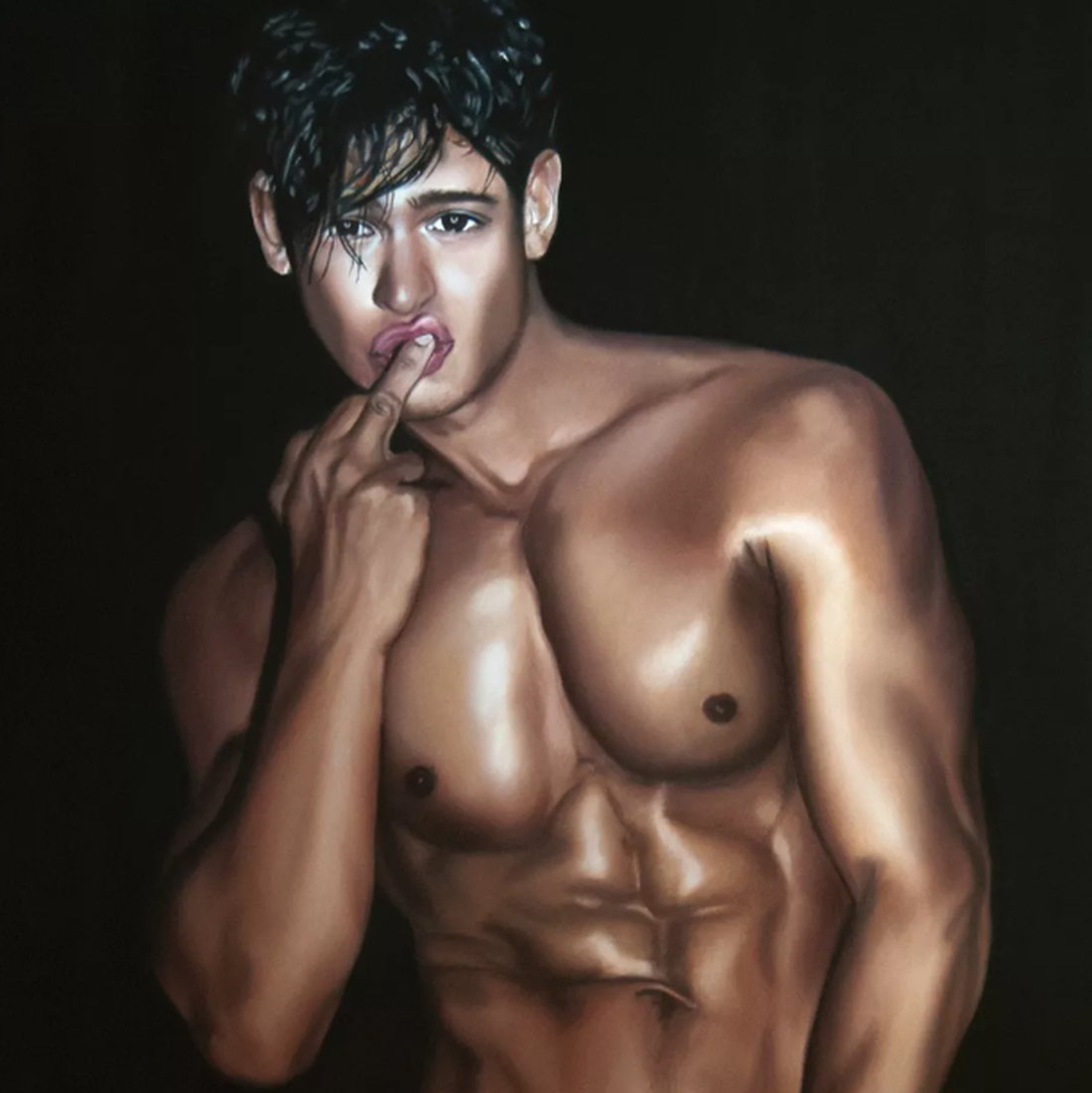 Männlicher Akt „Feeling II“ (2024), Ölmalerei von Simona Tsvetkova