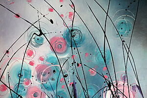 Abstracte acrylverfschilderij "Wonderstorms #5" (2023) van Cecilia Frigati
