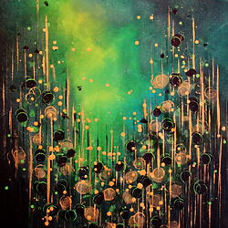 Abstraktes Acrylgemälde "Perfect Atmosphere #6" (2022) von Cecilia Frigati