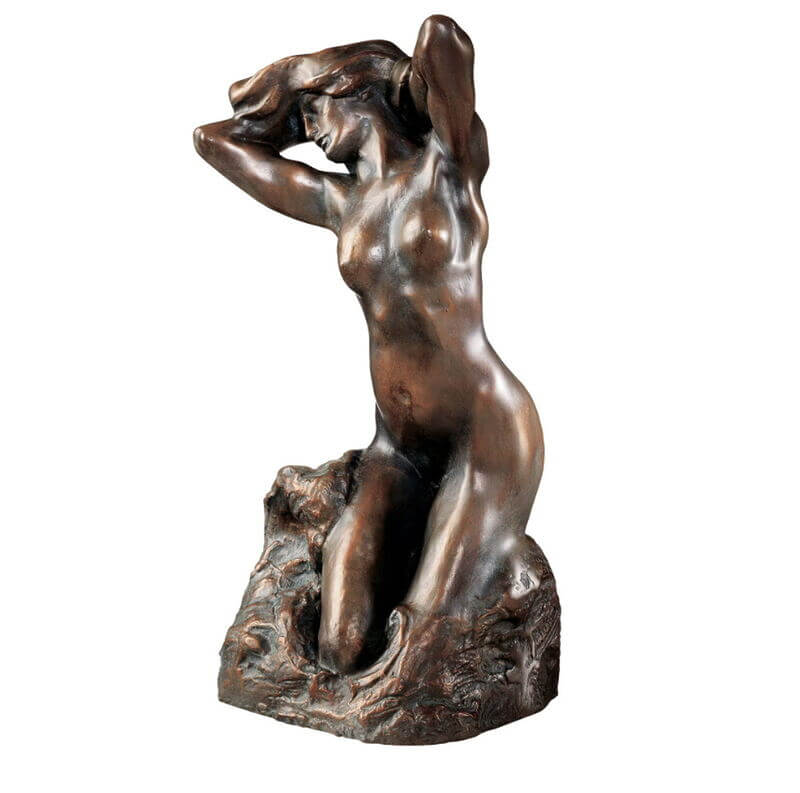 Erotische Kunst - Sinnliche Aktmalerei und ästhetische Skulpturen Kunstwerke 20. jahrhundert Handgefertigte Bronzeskulptur „Baigneuse“ (1880) von Auguste Rodin, Museums-Replikat