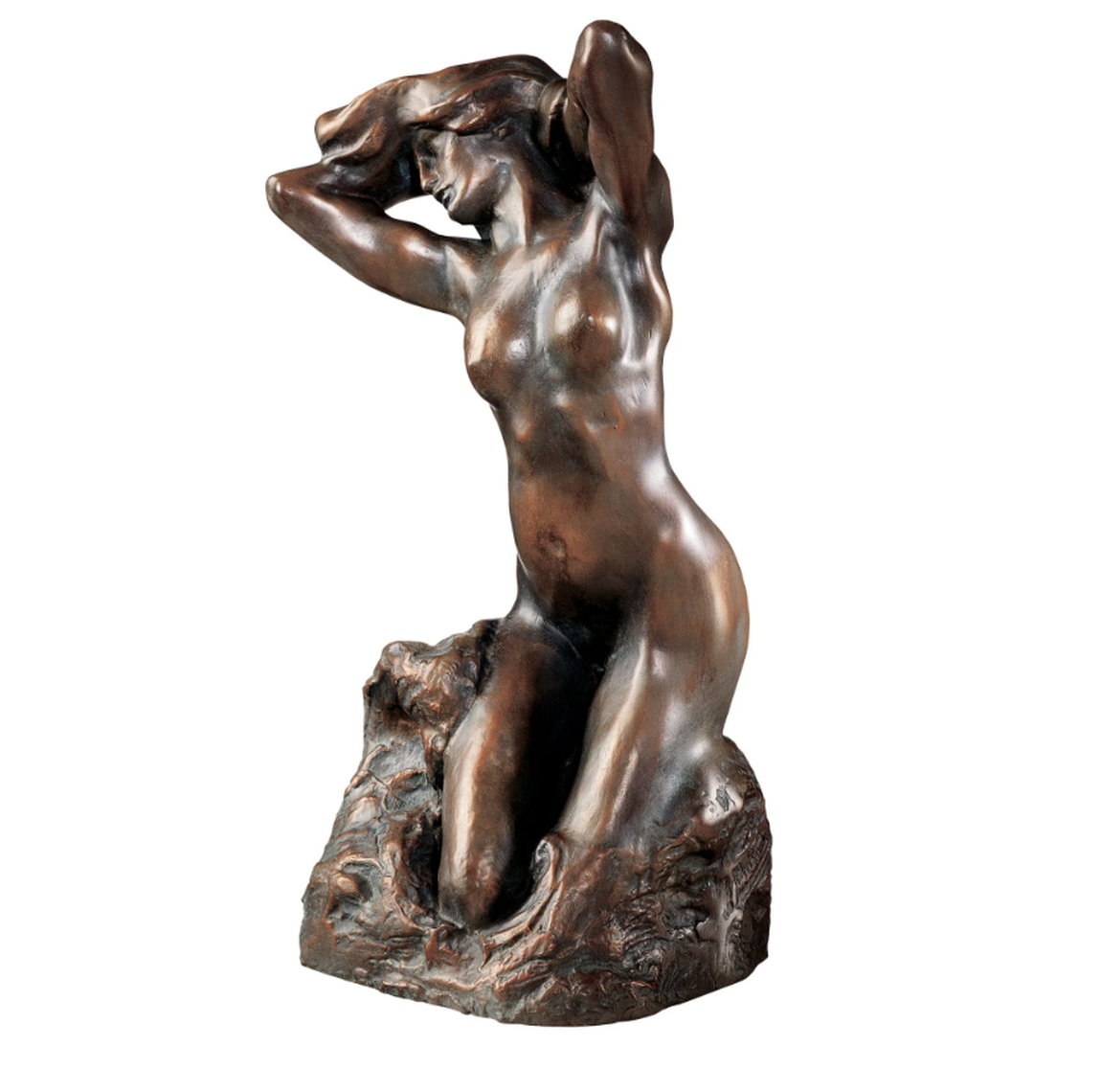 Handgefertigte Bronzeskulptur "Baigneuse" (1880) von Auguste Rodin, Museums-Replikat