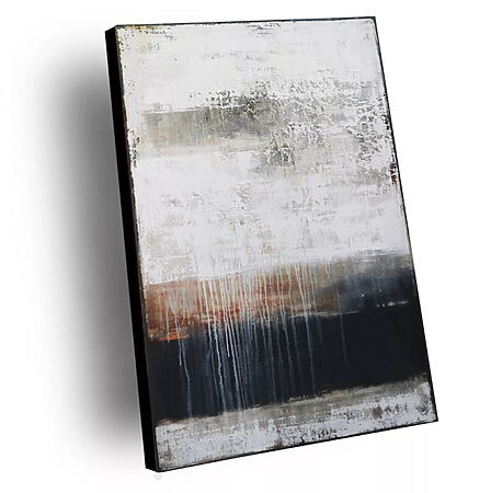 Peinture acrylique abstraite "ENJOY THE SILENCE" (2025) de Inez Froehlich, texturée sur toile