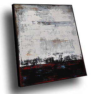 Abstraktes Acrylgemälde „NO WAY BACK“ (2024) von Inez Froehlich, Acryl mit Texturen auf Leinwand