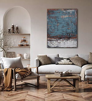 Abstraktes Acrylgemälde „RECOGNITION“ (2025) von Inez Froehlich, Acryl auf Leinwand