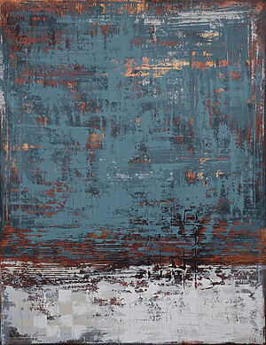 Abstraktes Acrylgemälde „RECOGNITION“ (2025) von Inez Froehlich, Acryl auf Leinwand