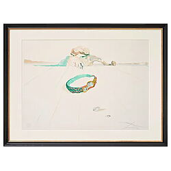 Surrealistisches Werk "Essence of Time" (1975/76) von Salvador Dalí, limitierte Farblithografie