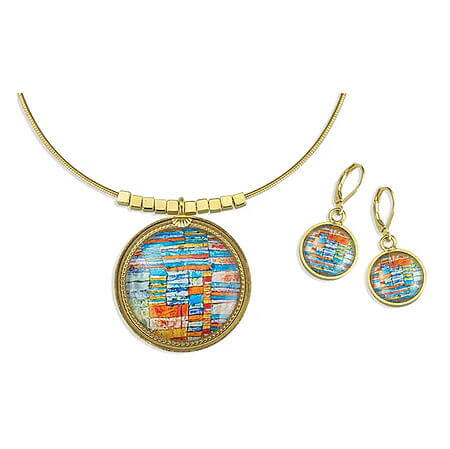 Conjunto de joyas "Carretera principal y caminos secundarios" inspirado en Paul Klee, de Petra Waszak