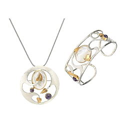 Schmuckset „Moondance“, Perlmutt + 925er-Sterlingsilber