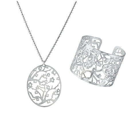 Schmuckset "Blühende Mandelbaumzweige" nach Vincent van Gogh