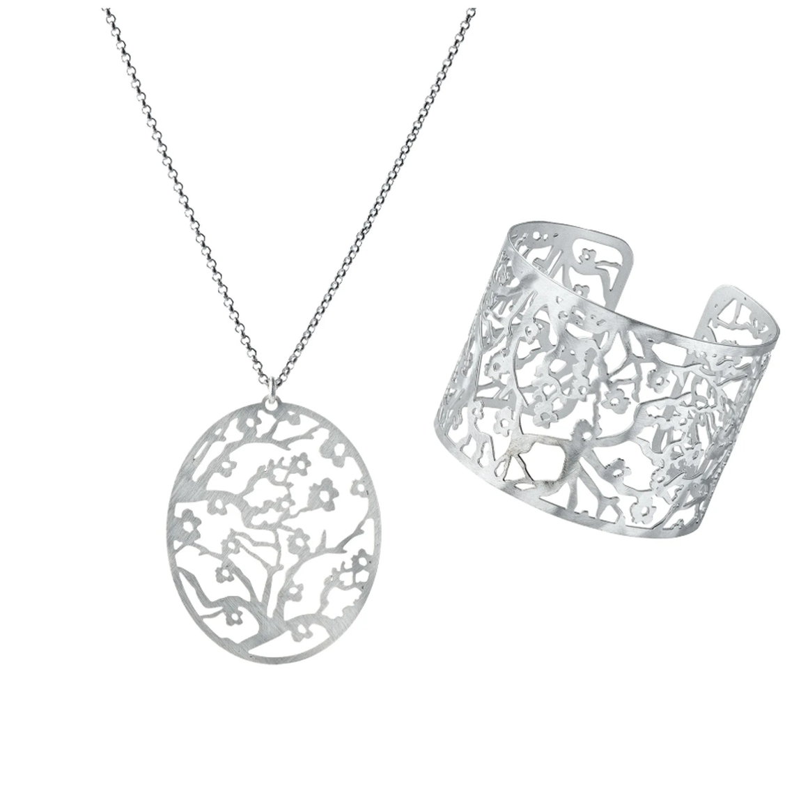 Parure de bijoux « Branches d&#39;amandier en fleurs » d&#39;après Vincent van Gogh