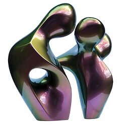 2-teilige Skulptur "Die große Leere und die kleine Freude" von Wiebke Bader, limitierte Auflage