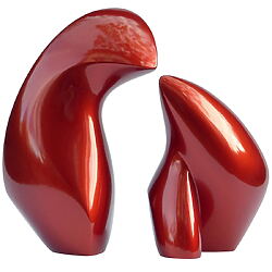 Abstrakte 2-teilige Skulptur "Freunde" von Wiebke Bader, limitierte Auflage