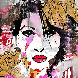 Browse art Pop Art painting "French Connection" by Ulrike Langen, limited pigment print on Alu-Dibond